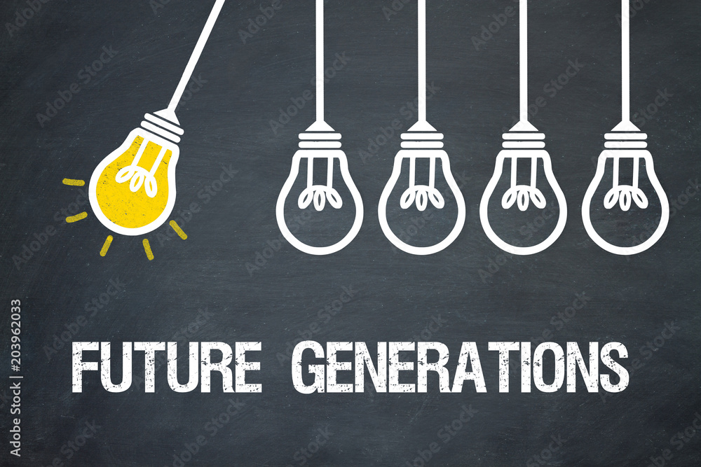 Fototapeta premium Future Generations / Lampen / Konzept
