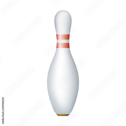 Bowling pin on the white background. Eps 10 vector file.