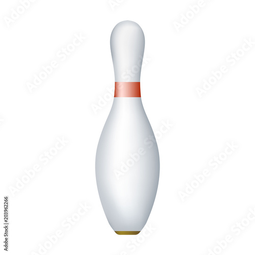 Bowling pin on the white background. Eps 10 vector file.