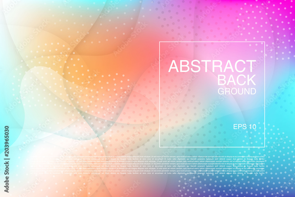 Vector abstract background. Fradient fluid wavy effect backdrop. Colorful texture with wavy amd dotted motif. Banner, flyer, cover template design. Vector abstract background. Fradient fluid wavy effect backdrop. Colorful texture with wavy amd dotted motif. Banner, flyer, cover template design.