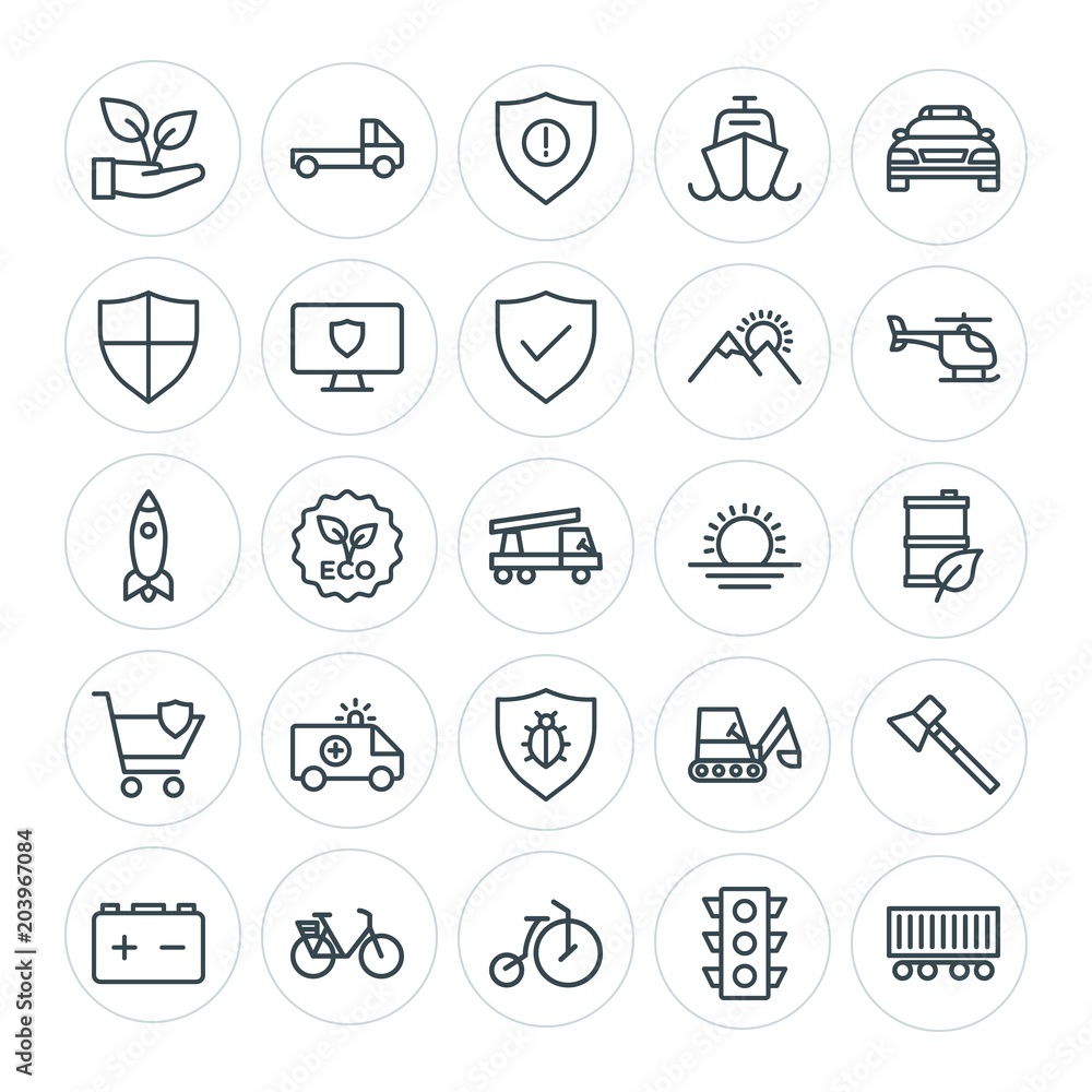 Modern Simple Set of transports, industry, nature, security Vector outline Icons. Contains such Icons as car, eco, equipment, axe, road and more on white background. Fully Editable. Pixel Perfect Modern Simple Set of transports, industry, nature, security Vector outline Icons. Contains such Icons as car, eco, equipment, axe, road and more on white background. Fully Editable. Pixel Perfect