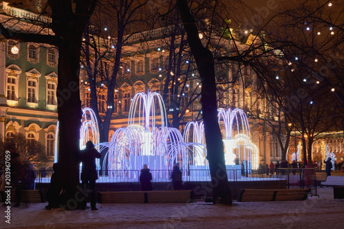 Photography night new year's city