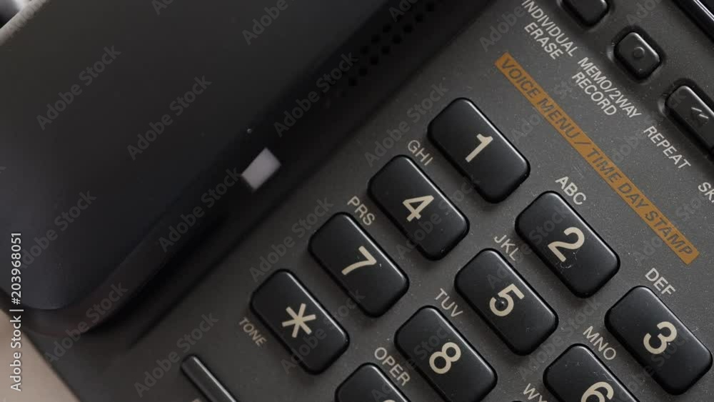 Numbers On The Button A Wired Phone