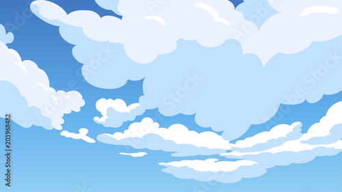 Cloud cartoon style vector illustration background