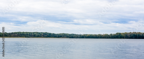 Panorama view on the lake