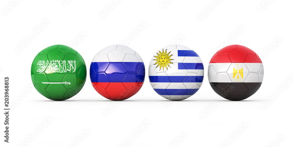 Naklejka premium Soccer cup 2018 3d render illustration