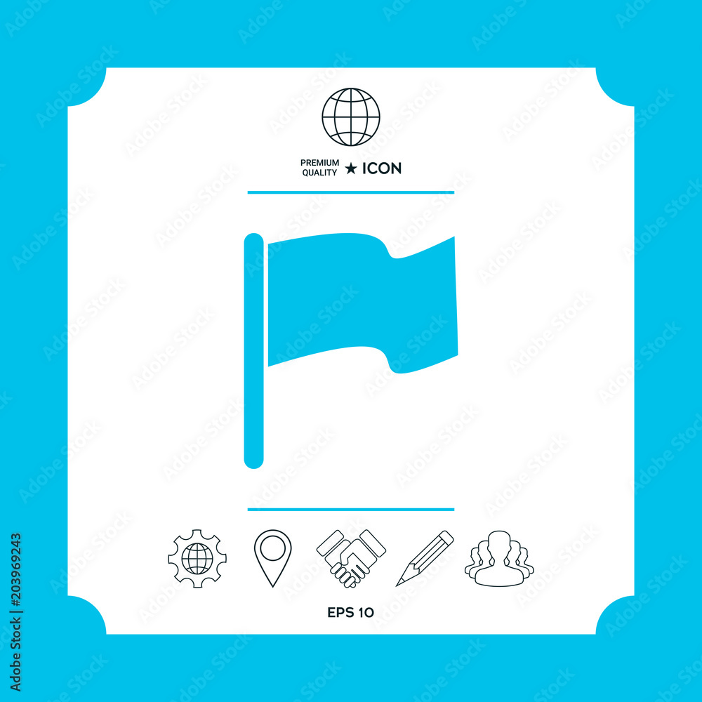 Flag icon symbol symbol - obrazy, fototapety, plakaty 