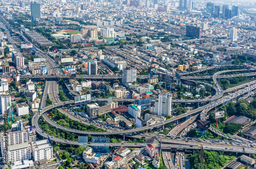 Bangkok cityscape top view