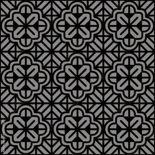 Antique seamless background Curve Cross Geometry Frame Line Flower