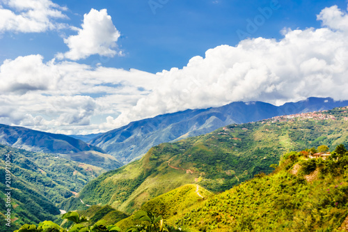 Mountain landscape in the Yungas by Coroico - Bolivia