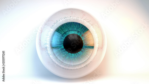 Billede på lærred Blue green eye