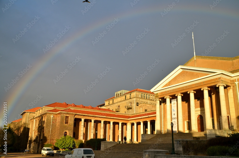 Obraz premium View of the campus of the University of Cape Town (UCT), a public research university located in Cape Town, South Africa. 