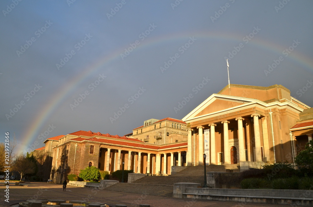 Fototapeta premium View of the campus of the University of Cape Town (UCT), a public research university located in Cape Town, South Africa. 