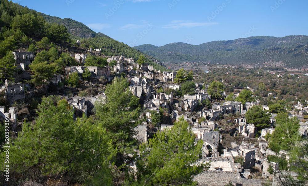 Abandoned village of Kayakoy in Turkey