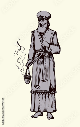 High Priest. Vector drawing