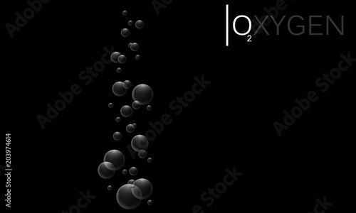O2 oxygen concept logo vector icon. 3d illustration.