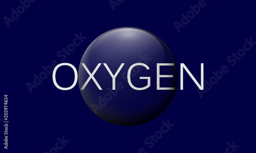 O2 oxygen concept logo vector icon. 3d illustration.