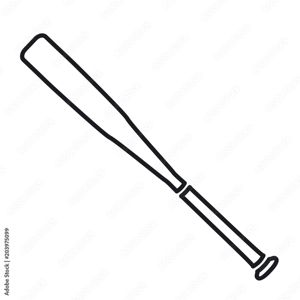 Vector illustration baseball bats icon