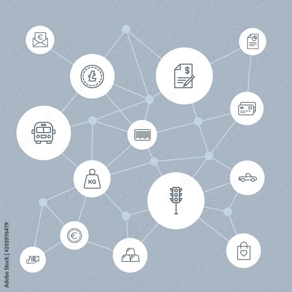 Abstract background with polygonal connected lines and business, transports, money, shopping outline icons. Can be use for websites, mobile apps, presentations and other design works Abstract background with polygonal connected lines and business, transports, money, shopping outline icons. Can be use for websites, mobile apps, presentations and other design works