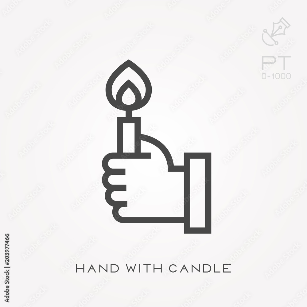 Hand with candle Hand with candle