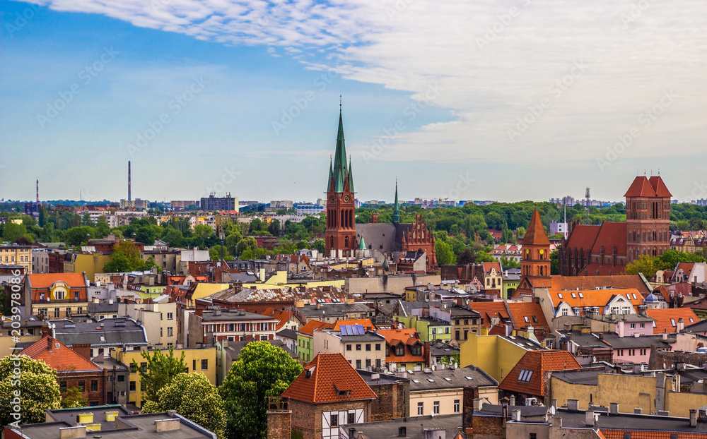 Aerial view. Old town of Torun. Poland
