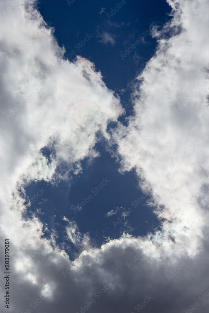 White cloud on a clear blue sky White cloud on a clear blue sky