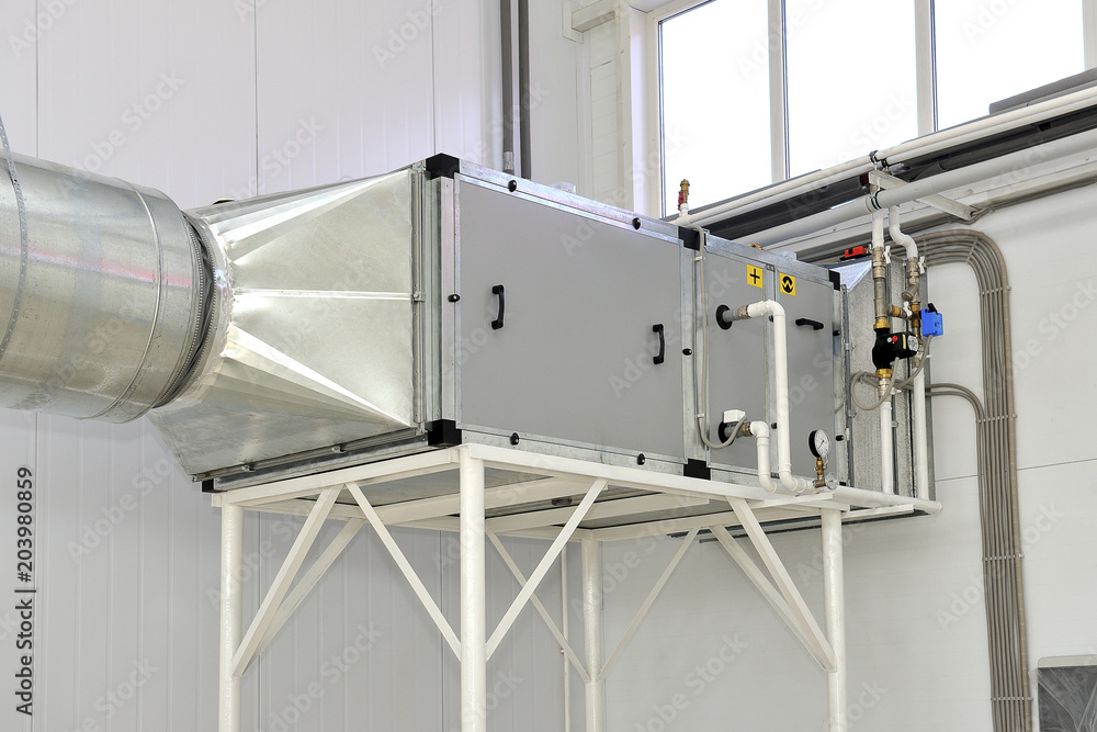 Supply air ventilation system Stock Photo | Adobe Stock