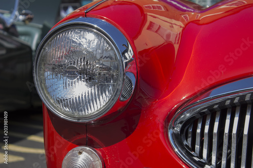 Headlight of vitage classic car