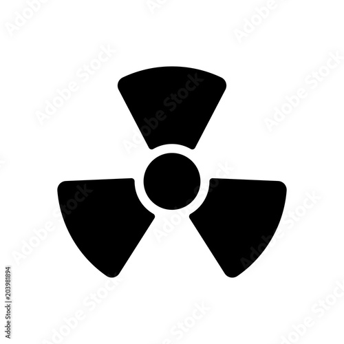 Radiation simple symbol. Radioactivity icon