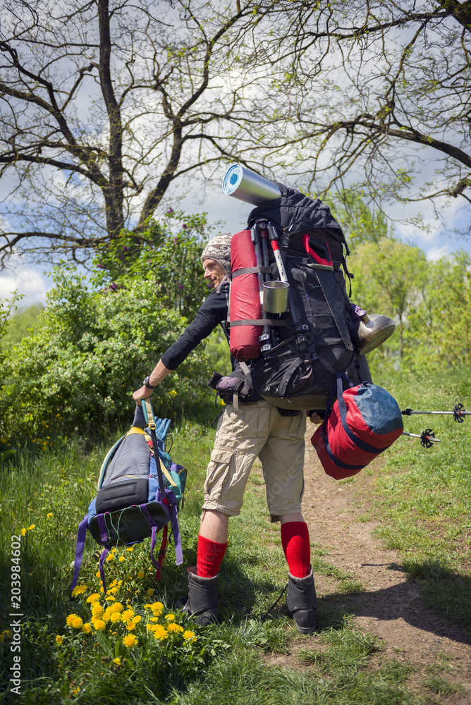 huge novice backpack in the mountains huge novice backpack in the mountains