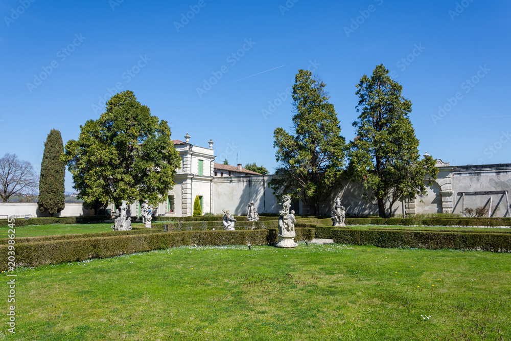 Sculptures located in the garden of the Villa Cordellina Lombardi in Montecchio Maggiore, Veneto