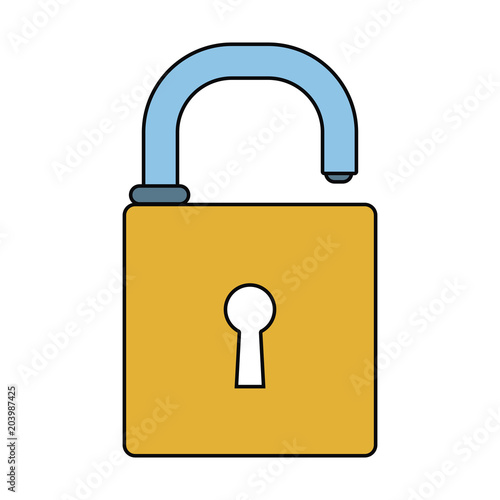 Security padlock symbol vector illustration graphic design