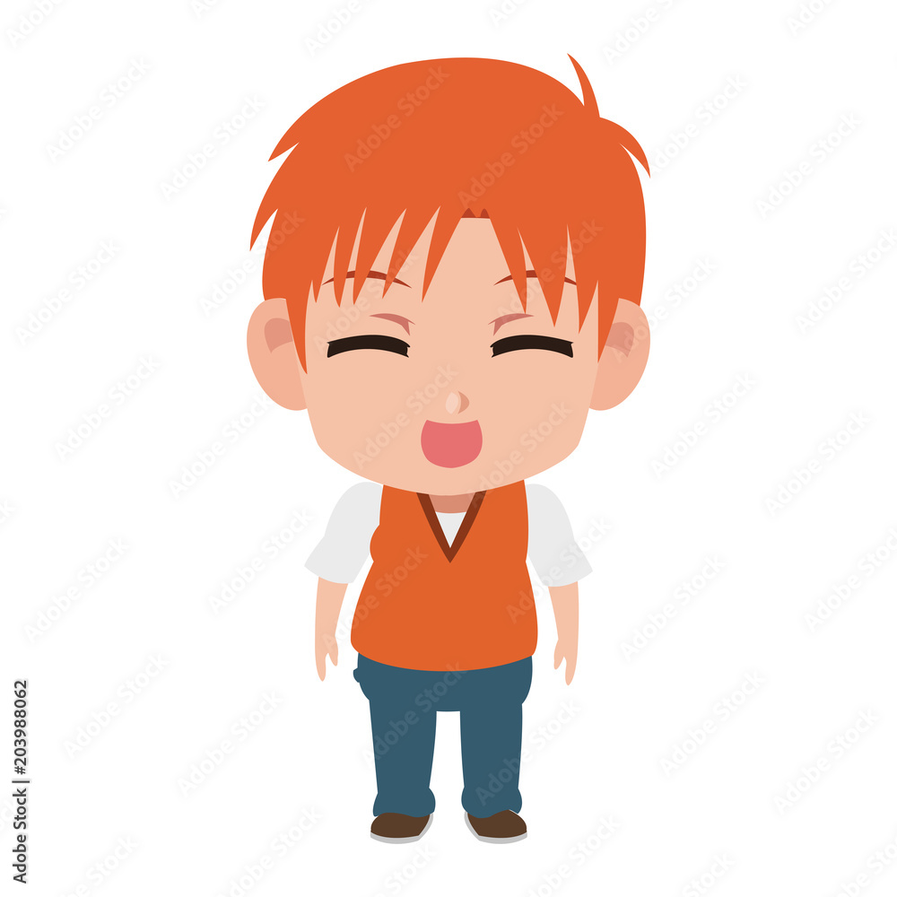 Cute manga boy children cartoon vector illustration graphic design Cute manga boy children cartoon vector illustration graphic design