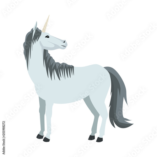 Unicorn fantastic creature cartoon vector illustration graphic design