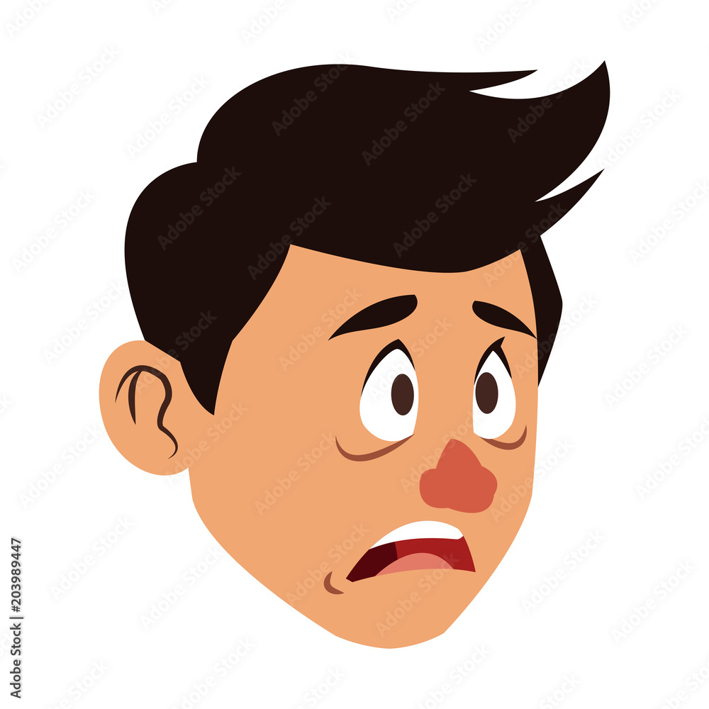 Sick man face cartoon vector illustration graphic design Sick man face cartoon vector illustration graphic design