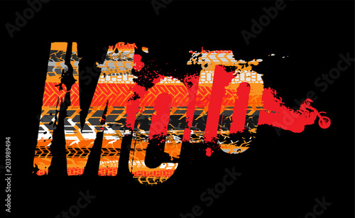 Off-Road grunge moto lettering