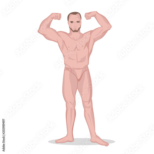 Strong naked man