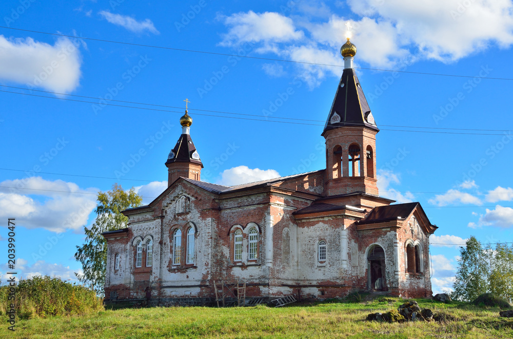 Russia, Karelia, Church of Holy life-giving Trinity in the village of Konchezero Russia, Karelia, Church of Holy life-giving Trinity in the village of Konchezero
