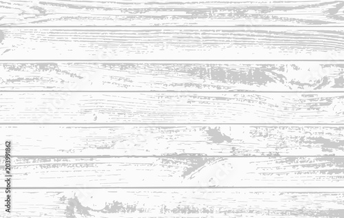 White wooden planks, table floor surface. Cutting chopping board. Wood texture. Vector illustration.