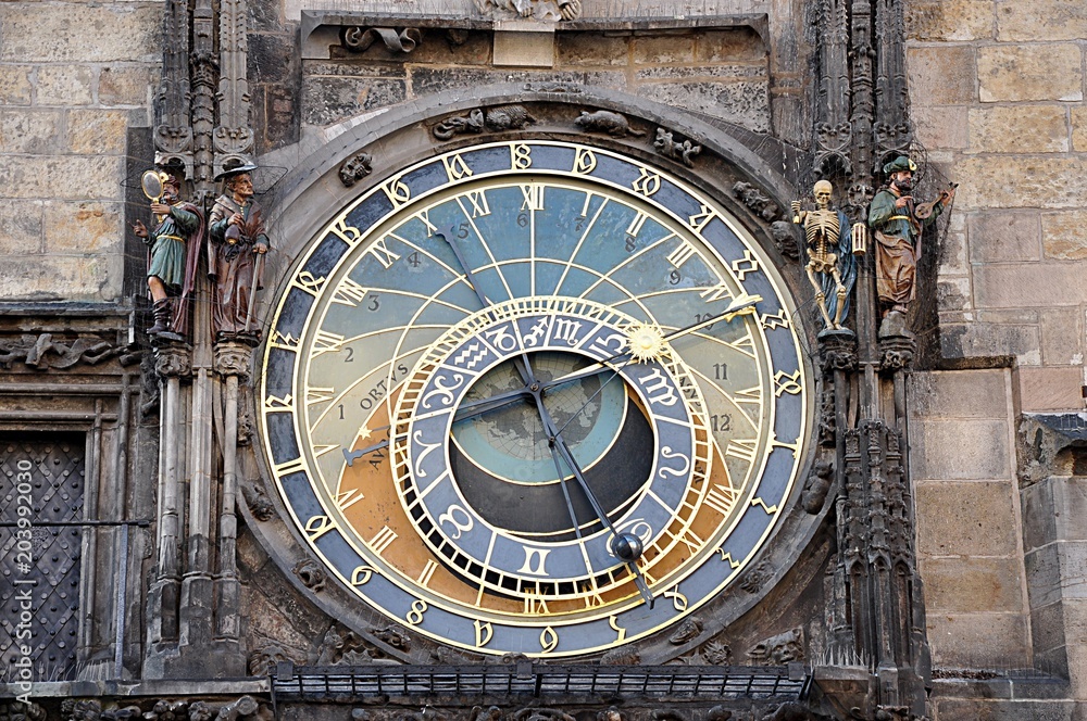 Obraz premium old astronomical clock , city Prague, Czech republic, Europe