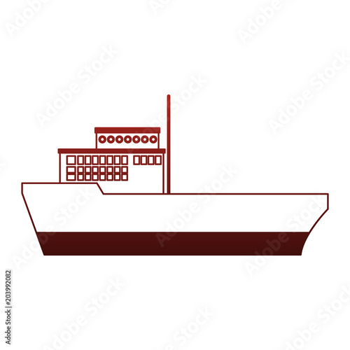 Empty freigther ship vector illustration graphic design
