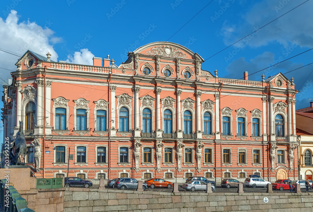 Beloselsky-Belozersky Palace, Saint Petersburg, Russia.