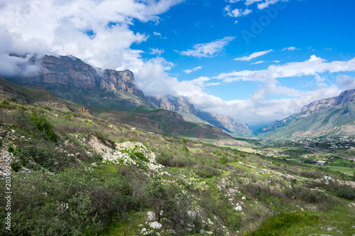 Baksan gorge in the Caucasus mountains in Russia