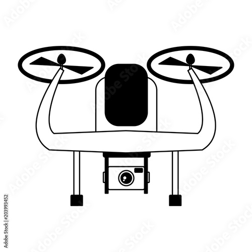 Aerial drone technology vector illustration graphic design