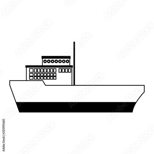 Empty freigther ship vector illustration graphic design