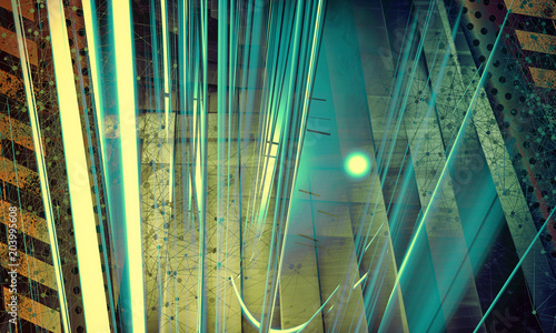 Фотография 3D rendering of technology background