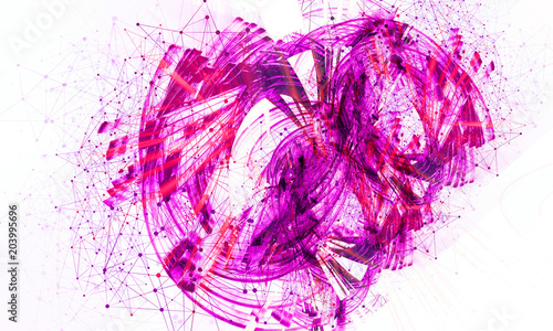 Фотография 3D rendering of technology background