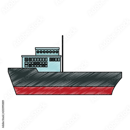 Empty freigther ship vector illustration graphic design