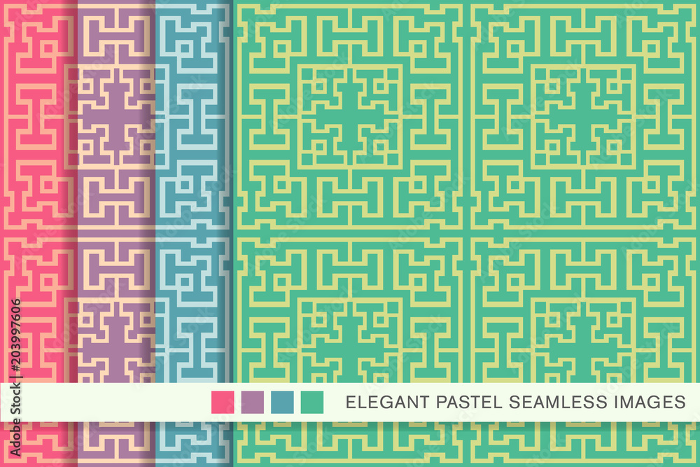 Seamless pastel background set Square Geometry Cross Tracer Frame Seamless pastel background set Square Geometry Cross Tracer Frame