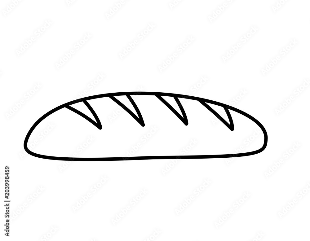 フランスパン(線画) フランスパン(線画)